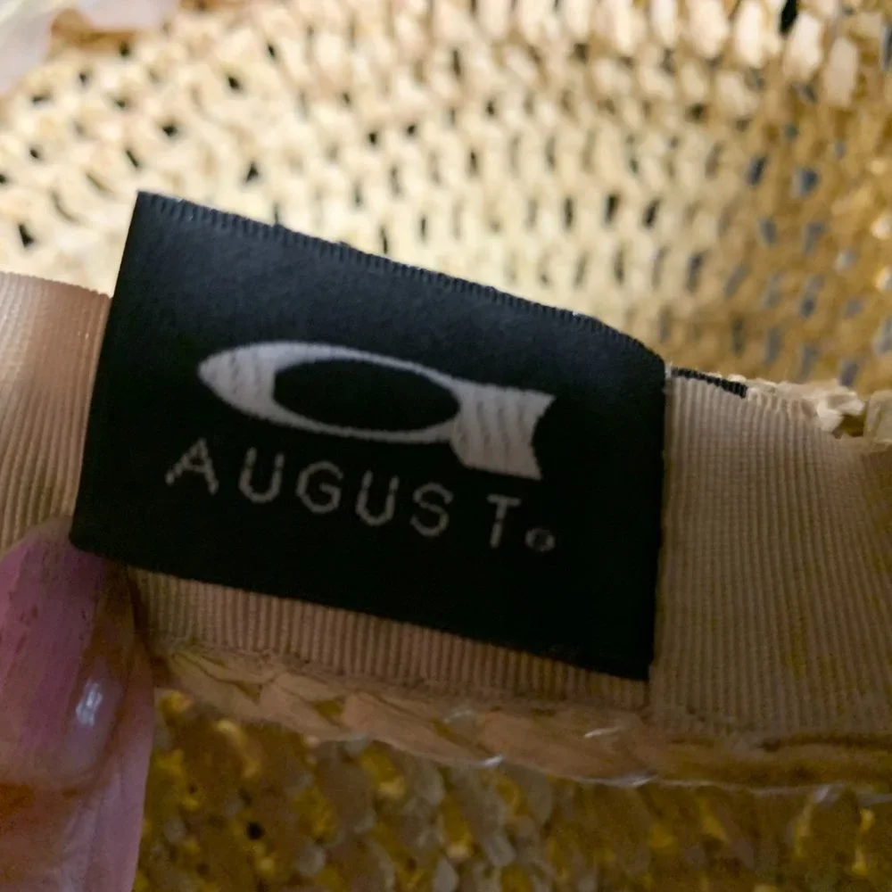August beige packable sun hat